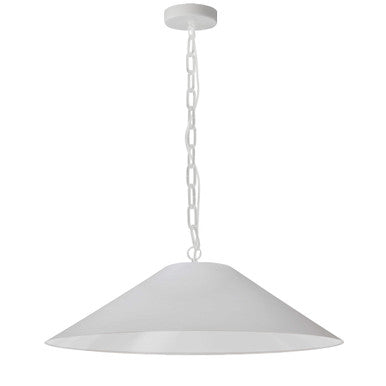 Dainolite 1 Light Incandescent Pendant, Matte White with White Shade PSY-L-MW-790