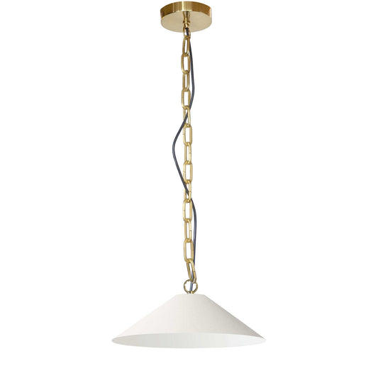 Dainolite 1 Light Incandescent Pendant, Aged Brass with Cream Shade PSY-S-AGB-720