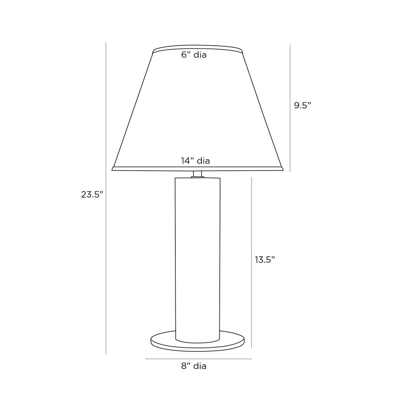 Arteriors Home Vanhorne Lamp PTC01