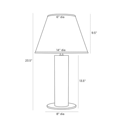 Arteriors Home Vanhorne Lamp PTC01