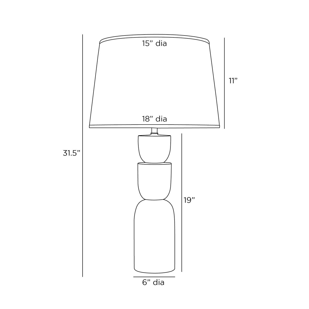 Arteriors Home Tasha Lamp PTC03-829