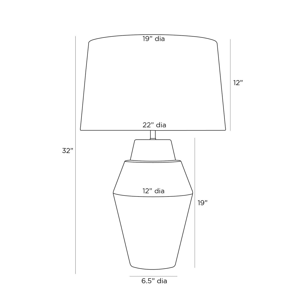 Arteriors Home Wanda Lamp PTE04-SH014