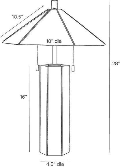 Arteriors Home Cantrell Lamp PTI12