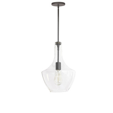 Dainolite 1 Light Incandescent Pendant, Matte Black with Clear Glass PTL-101P-MB