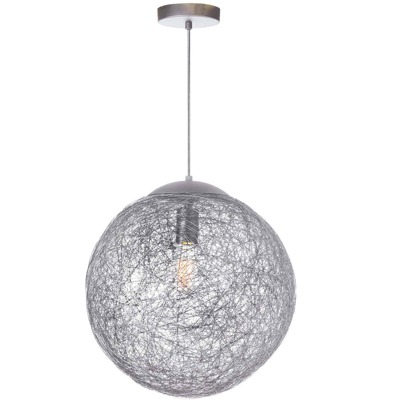 Dainolite 1 Light Incandescent Pendant, Aluminum PTN-151P-AL