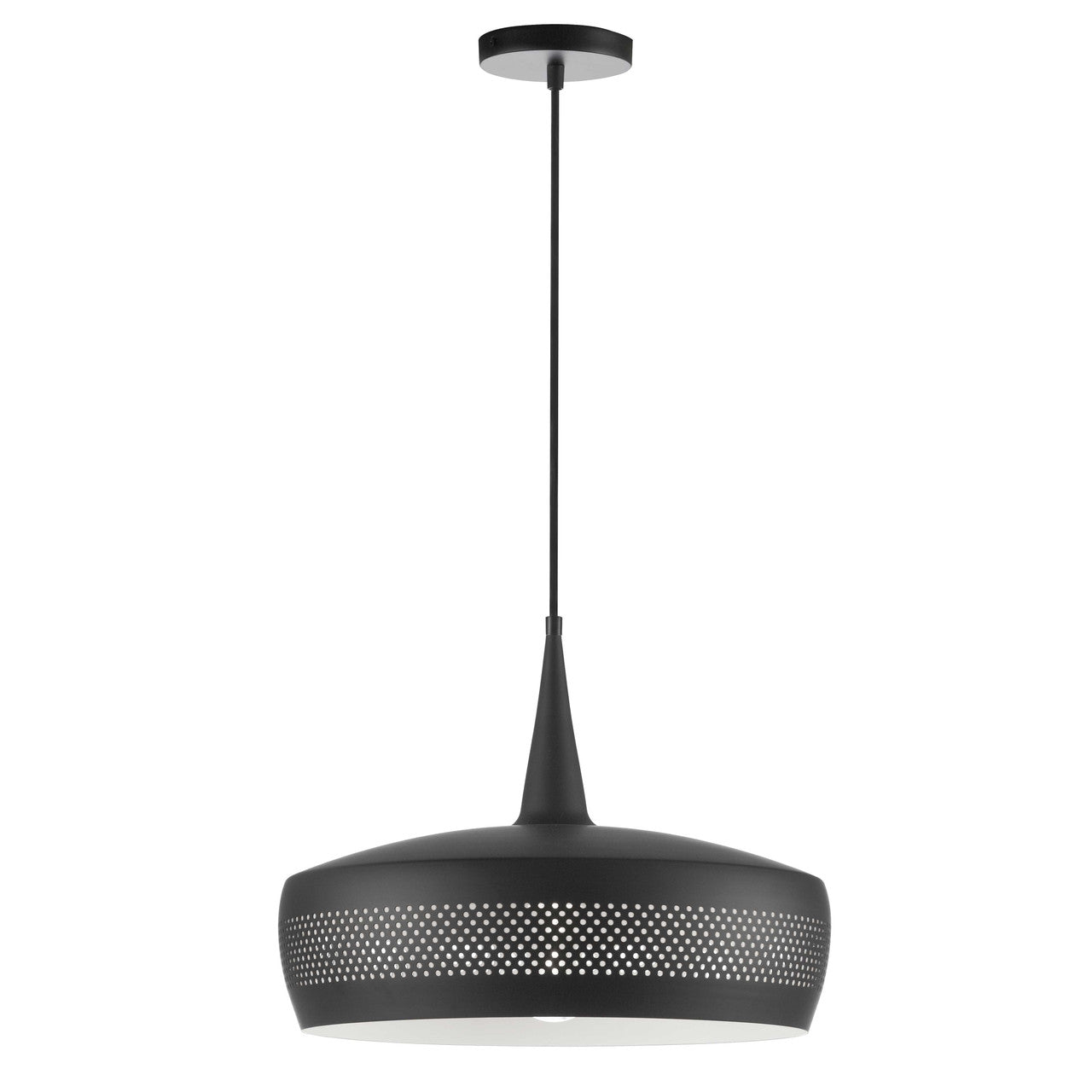 Dainolite 1 Light Incandescent Pendant, Matte Black PXE-161P-MB