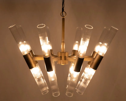 Noir Moira Chandelier in Antique Brass PZ001AB