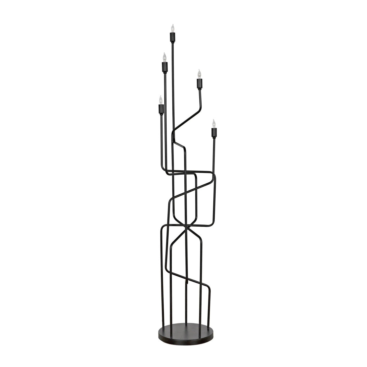 Noir Moriarty Floor Lamp in Matte Black PZ005MTB