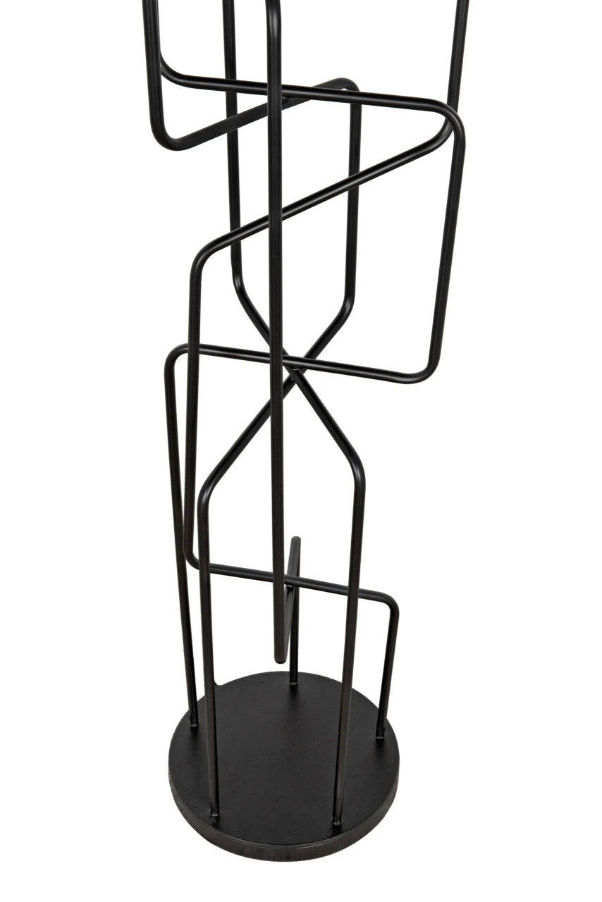 Noir Moriarty Floor Lamp in Matte Black PZ005MTB