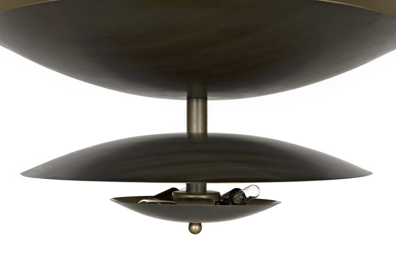 Noir Nora Chandelier in Aged Brass PZ010AB