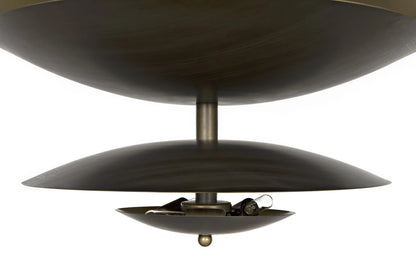 Noir Nora Chandelier in Aged Brass PZ010AB