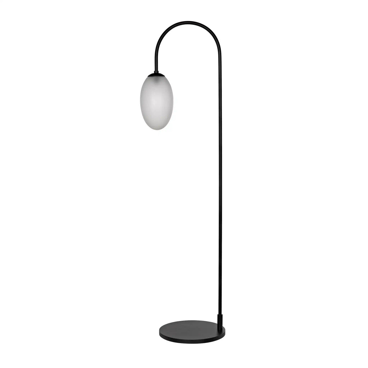 Noir Swan Floor Lamp in Matte Black PZ017MTB