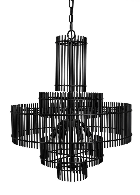 Noir Ghost Chandelier in Matte Black PZ022MTB