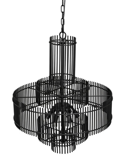 Noir Ghost Chandelier in Matte Black PZ022MTB