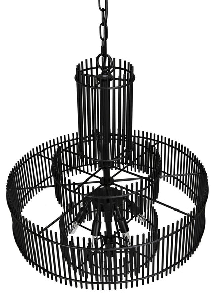 Noir Ghost Chandelier in Matte Black PZ022MTB