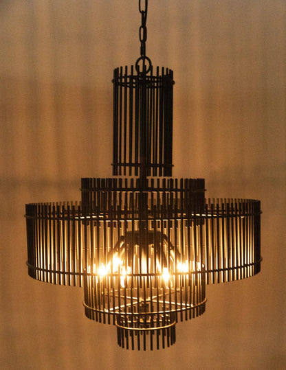 Noir Ghost Chandelier in Matte Black PZ022MTB