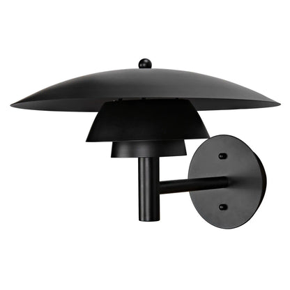 Noir Caprese Sconce in Matte Black PZ023MTB