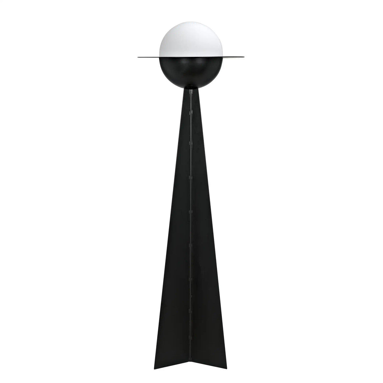 Noir Saturn Floor Lamp in Matte Black and Frosted Glass PZ025MTB