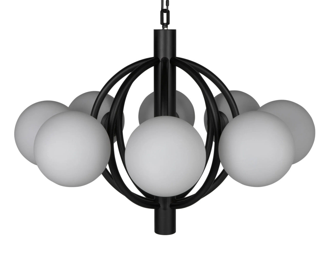 Noir Carousel Chandelier in Matte Black PZ029MTB