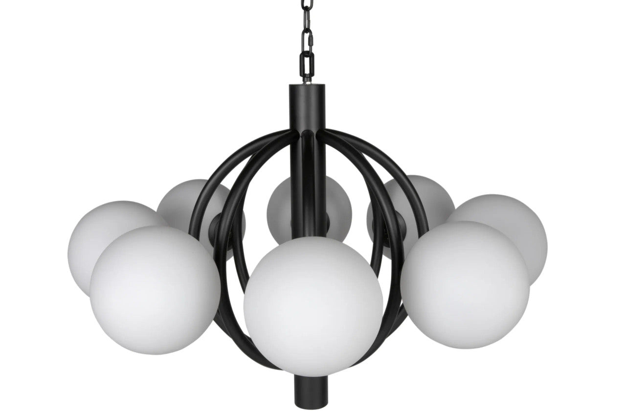 Noir Carousel Chandelier in Matte Black PZ029MTB