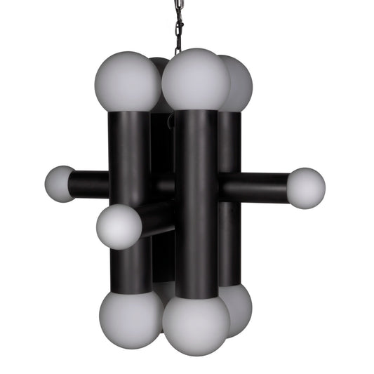 Noir Amadeus Chandelier in Matte Black PZ034MTB