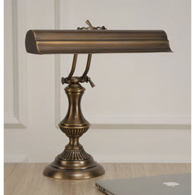 Lite Master Kinsley Piano or Desk Lamp in Dark Solid Brass T5930DB