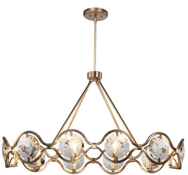 Crystorama Quincy 10 Light Distressed Twilight Chandelier QUI-7629-DT