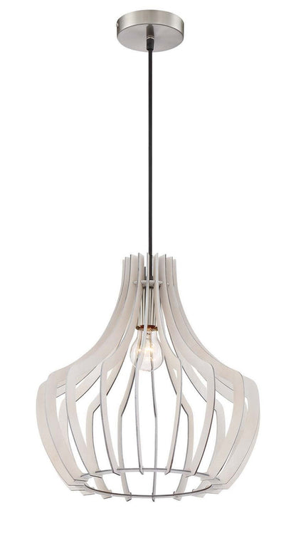 Arnsberg Wood Wood Pendant Light in White R30253827