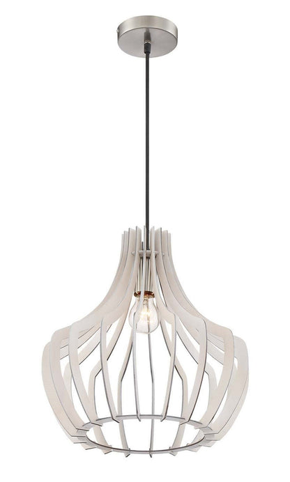 Arnsberg Wood Wood Pendant Light in White R30253827