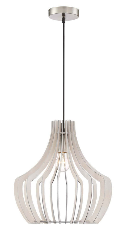 Arnsberg Wood Wood Pendant Light in White R30253827