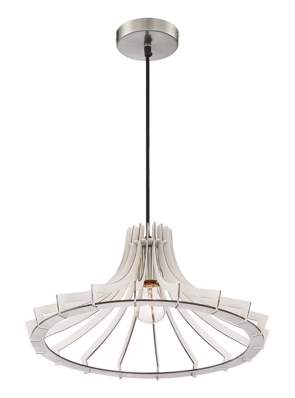 Arnsberg Wood Wood Pendant Light in White R30254727