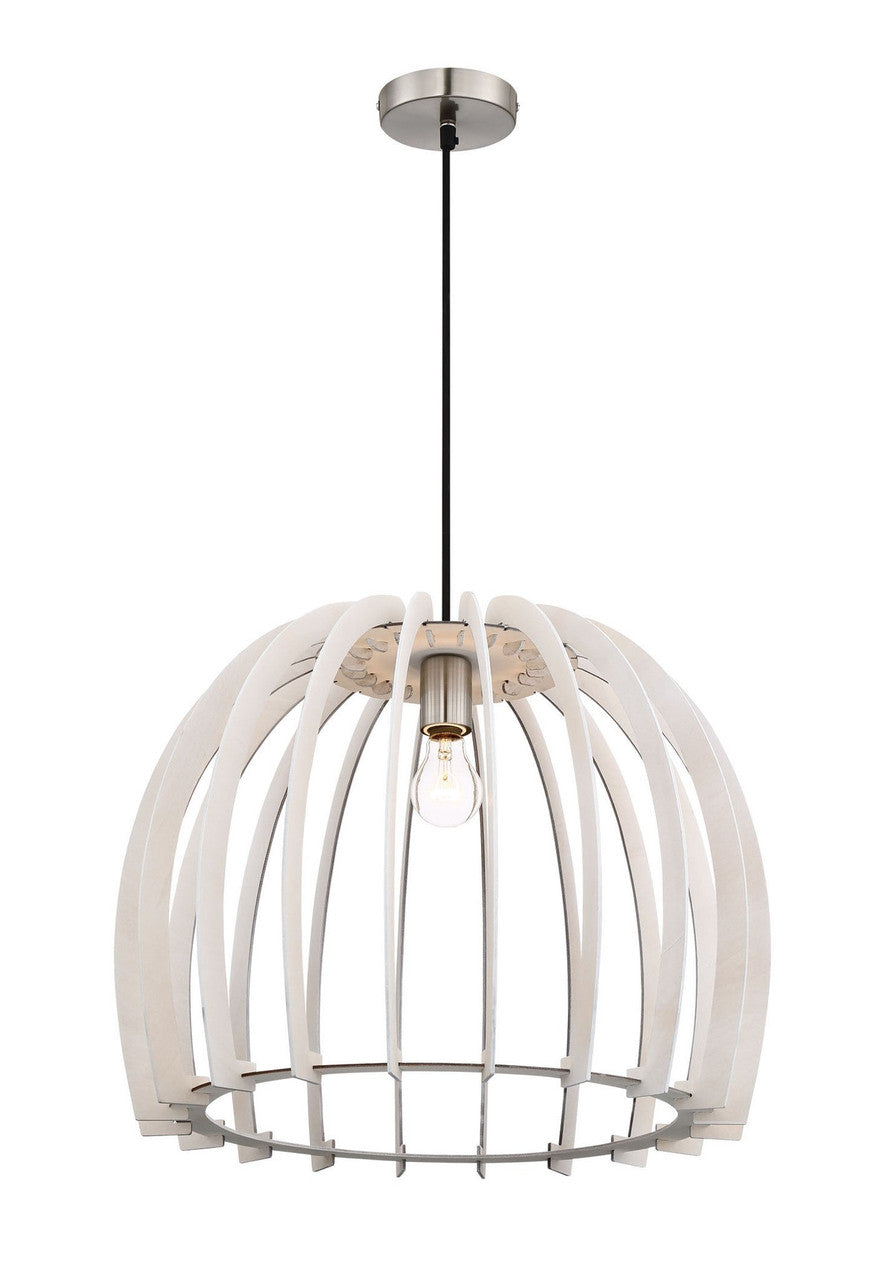 Arnsberg Wood Wood Pendant Light in White R30255027