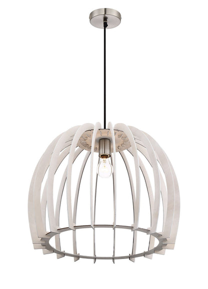 Arnsberg Wood Wood Pendant Light in White R30255027