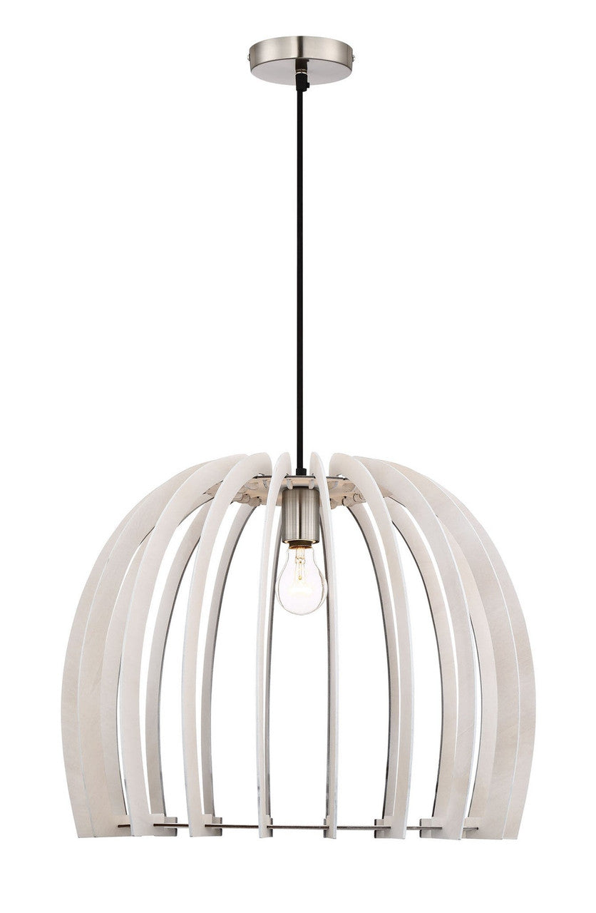 Arnsberg Wood Wood Pendant Light in White R30255027