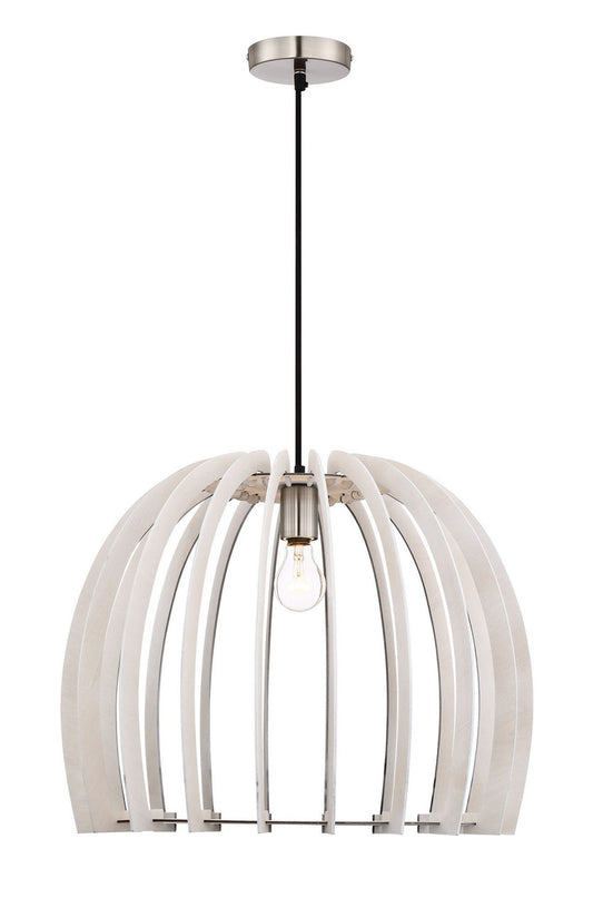 Arnsberg Wood Wood Pendant Light in White R30255027