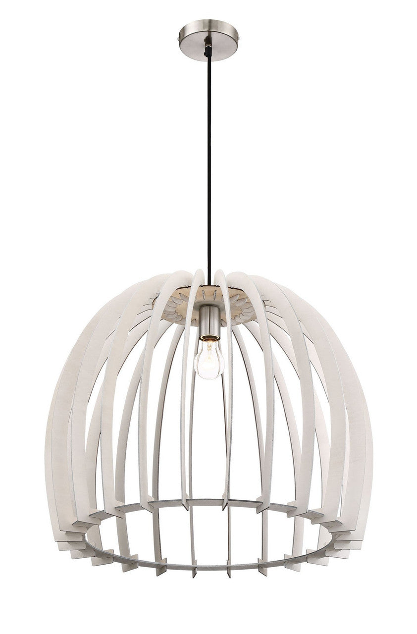 Arnsberg Wood Wood Pendant Light in White R30256027