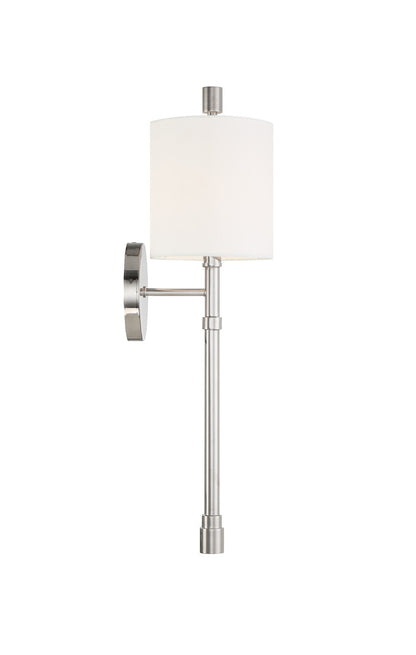 Crystorama Rachel 1 Light Polished Nickel Wall Mount RAC-A3501-PN