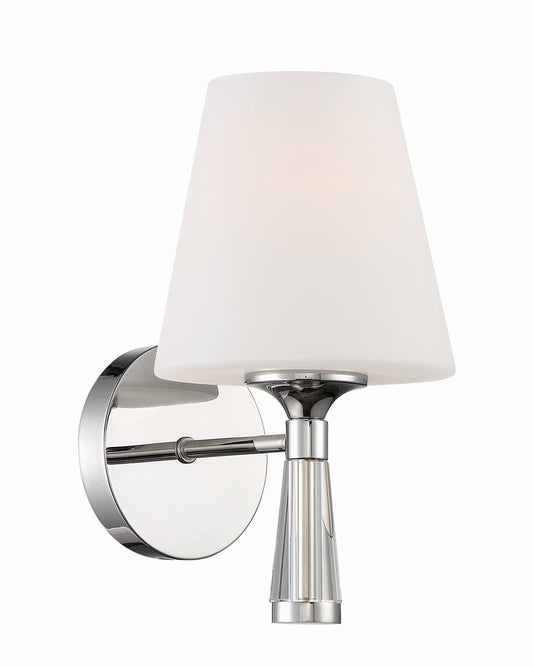 Crystorama Ramsey 1 Light Polished Nickel Wall Mount RAM-A3401-PN