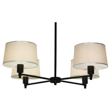 Robert Abbey  Real Simple Chandelier in Matte Black Powder Coat Finish over Steel 1837