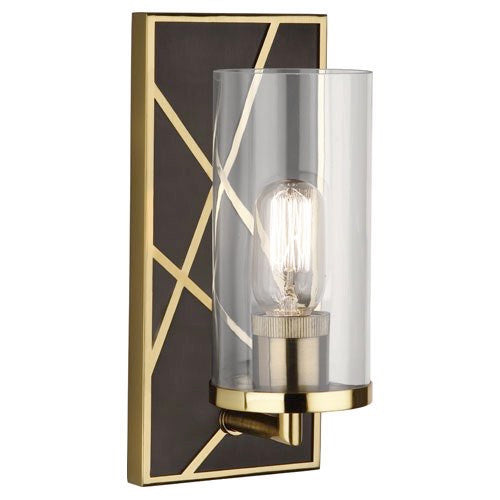 Robert Abbey Michael Berman Bond Wall Sconce in Deep Patina Bronze Finish with Modern Brass Accents 533