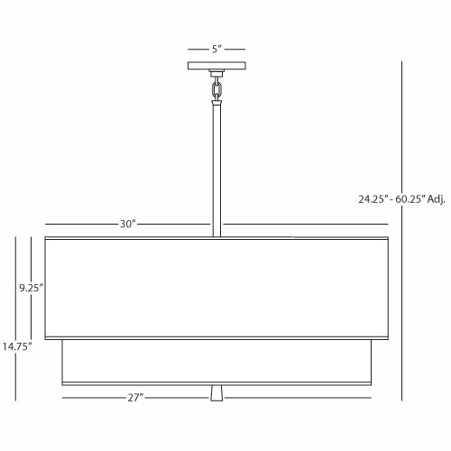 Robert Abbey  Decker Pendant in Polished Nickel Finish RB140