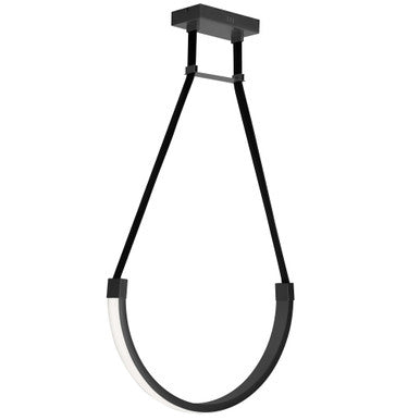 Dainolite 30W Pendant Matte Black with White Silicone Diffuser REG-241LEDP-MB