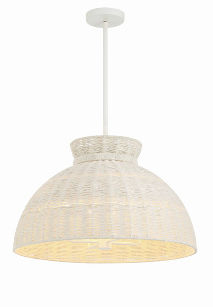 Crystorama Reese 4 Light Matte White Pendant RES-10524-MT