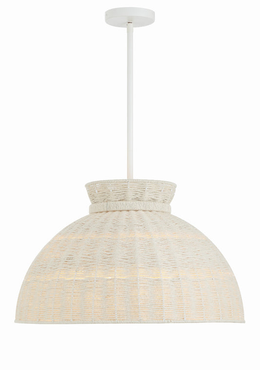 Crystorama Reese 4 Light Matte White Pendant RES-10524-MT