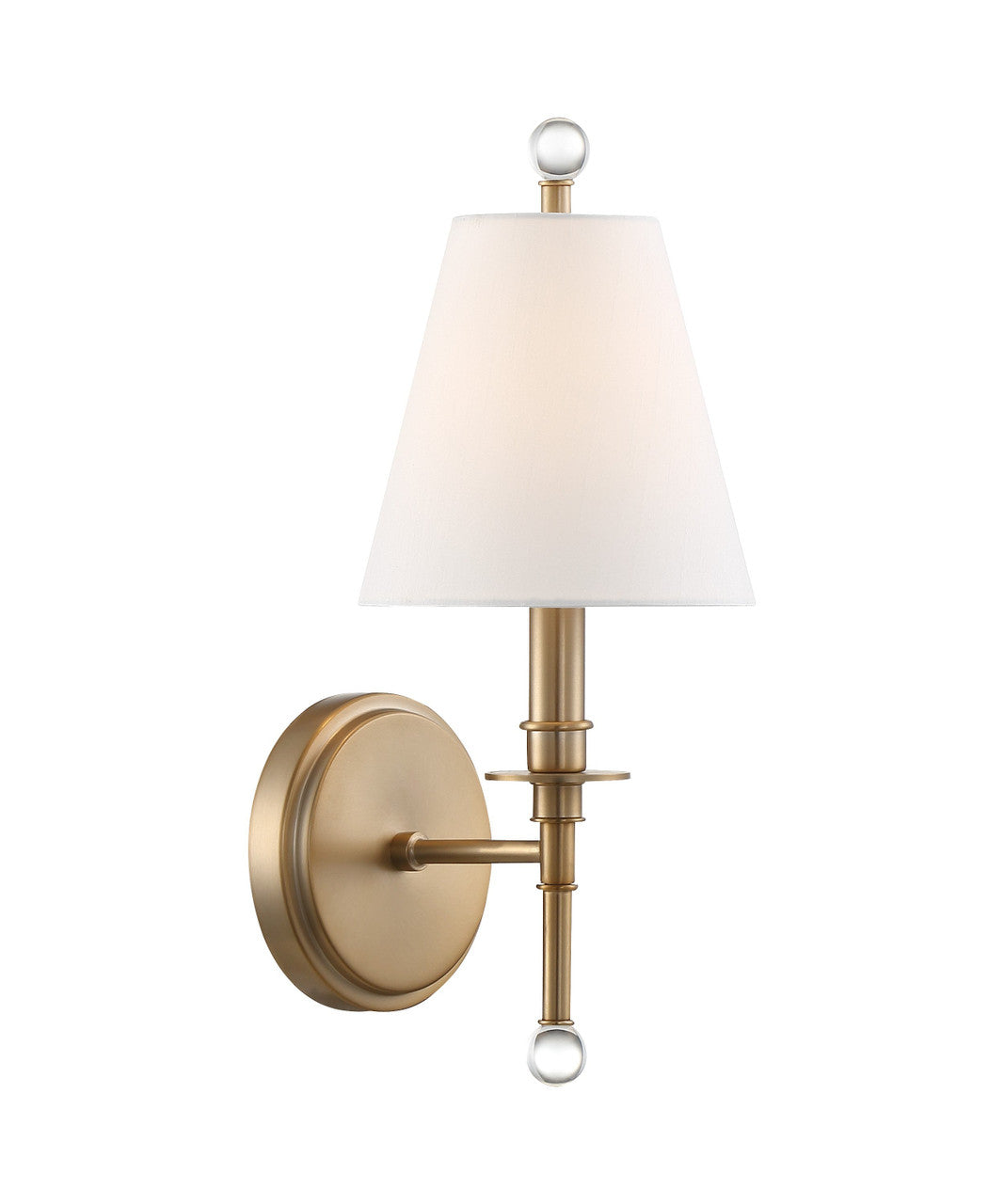 Crystorama Riverdale 1 Light Aged Brass Wall Mount RIV-382-AG