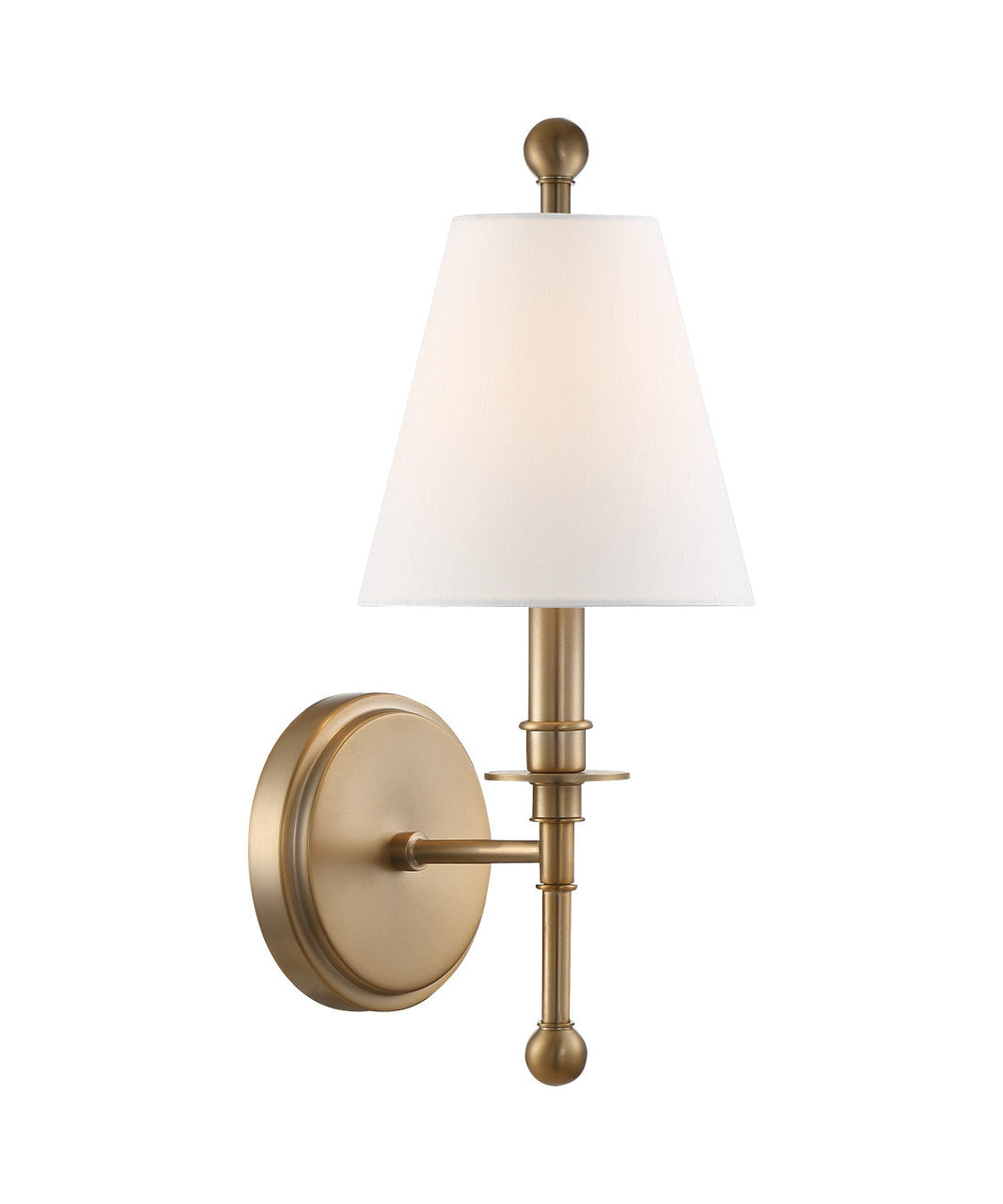 Crystorama Riverdale 1 Light Aged Brass Wall Mount RIV-382-AG