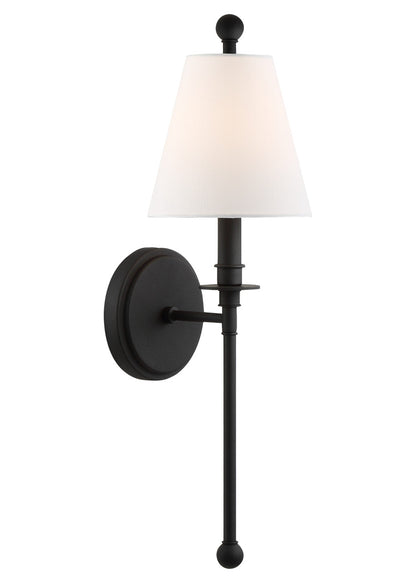 Crystorama Riverdale 1 Light Black Forged Wall Mount RIV-382-BF