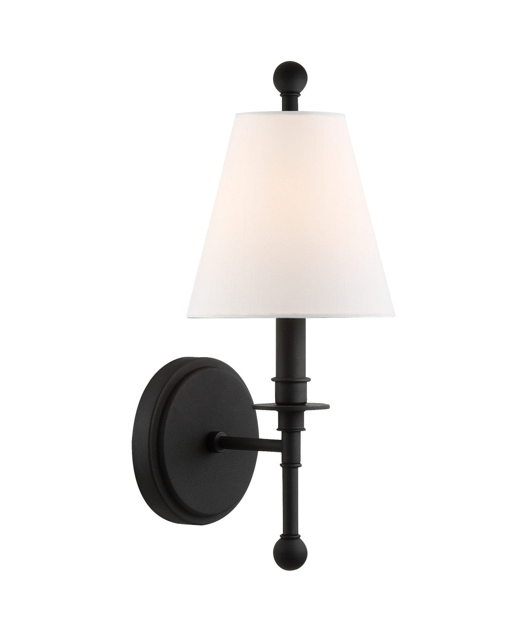 Crystorama Riverdale 1 Light Black Forged Wall Mount RIV-382-BF