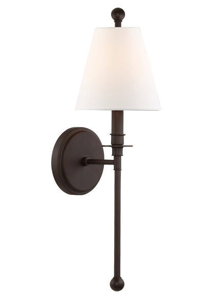 Crystorama Riverdale 1 Light Dark Bronze Wall Mount RIV-382-DB