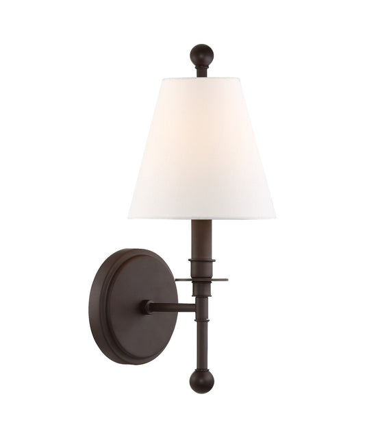 Crystorama Riverdale 1 Light Dark Bronze Wall Mount RIV-382-DB